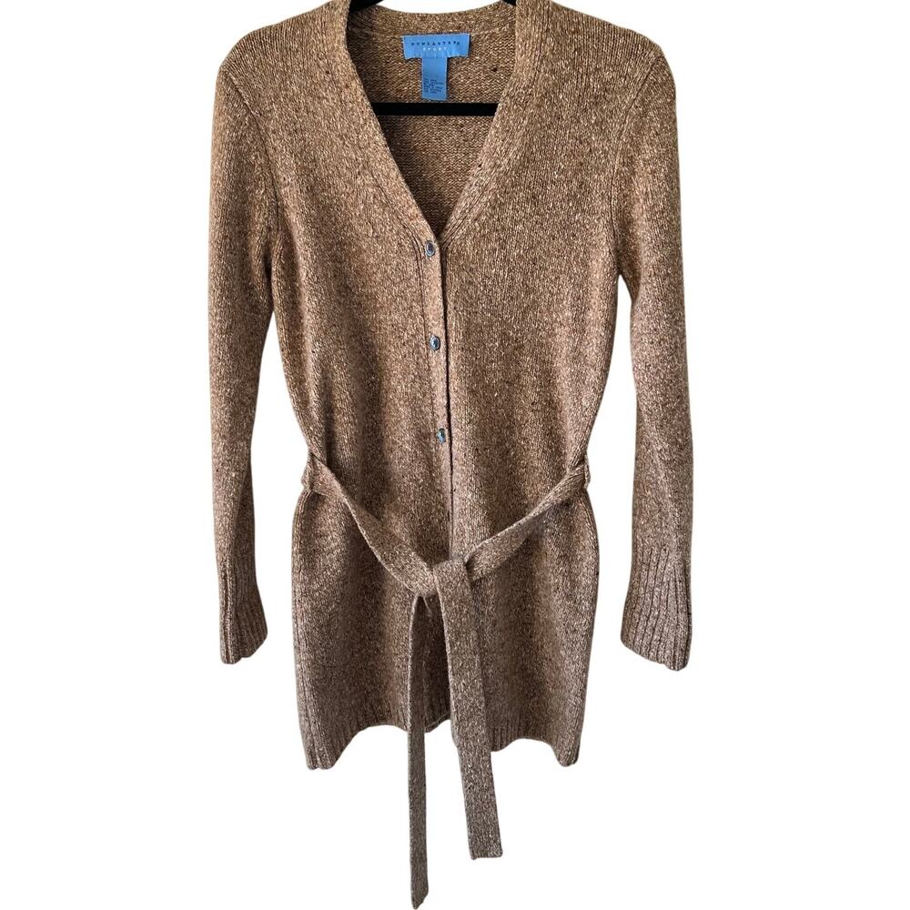 Doncaster Sport Womens Cashmere Wool Blend Cardigan Size Small Academia Preppy‎